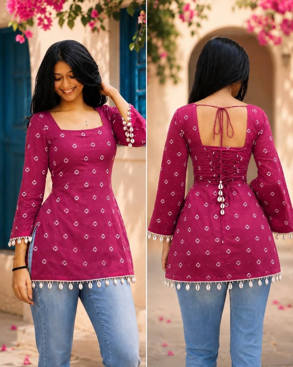 Embroidered Pure Cotton Straight Kurta for Women
