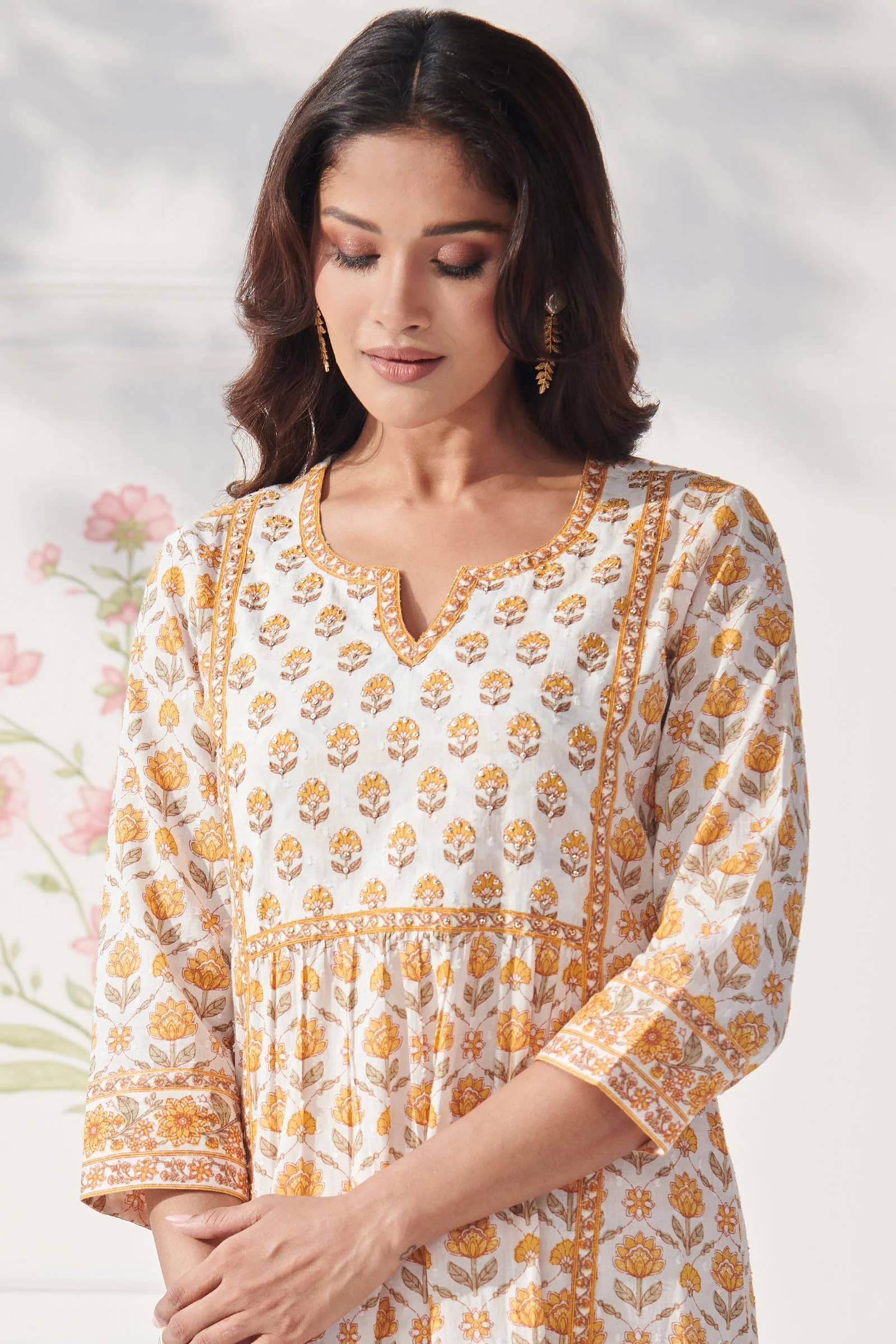 Gulbahar Samira Sanganeri Kurta
