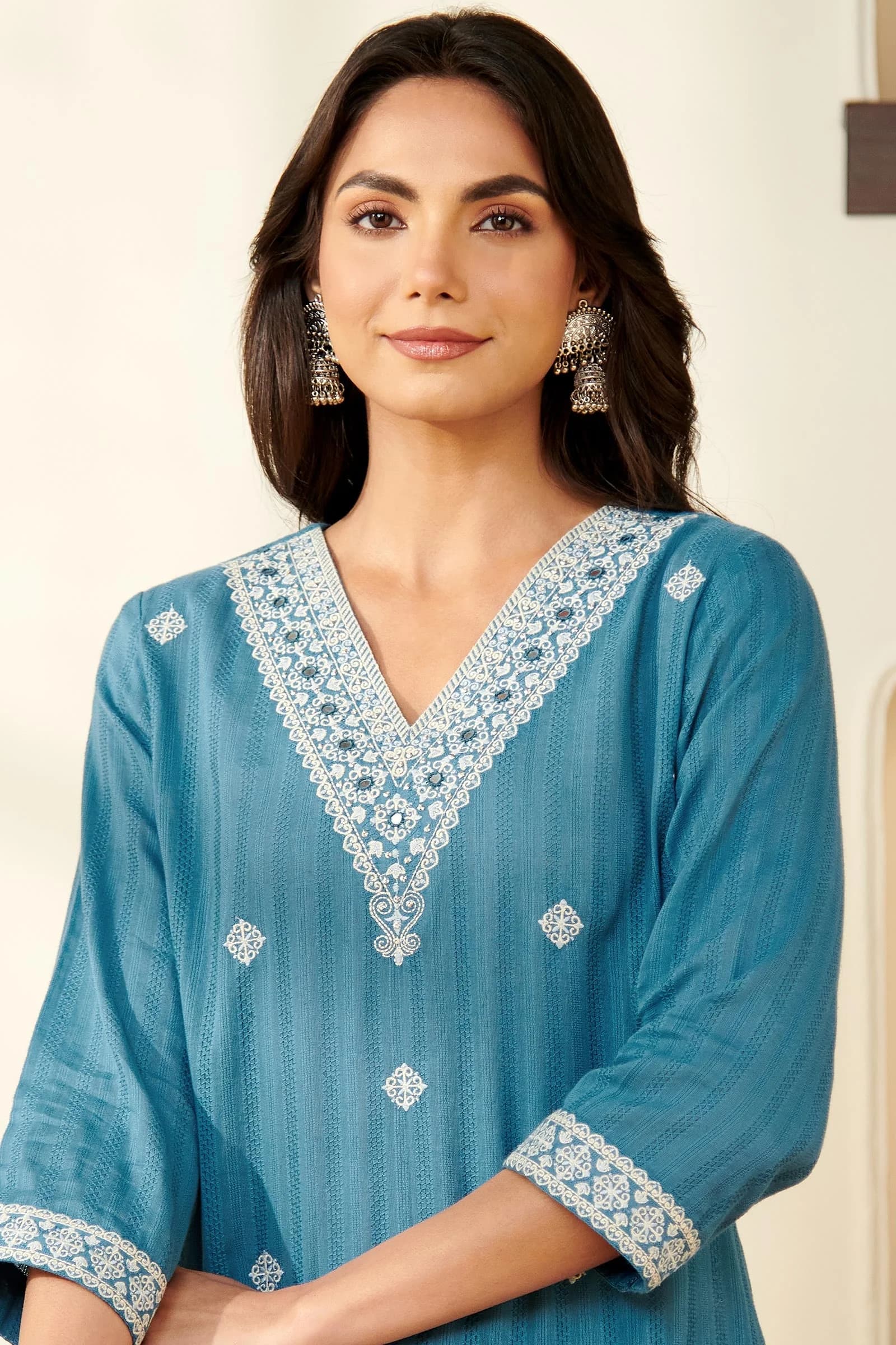 Mehraab Wahida Blue Kurta