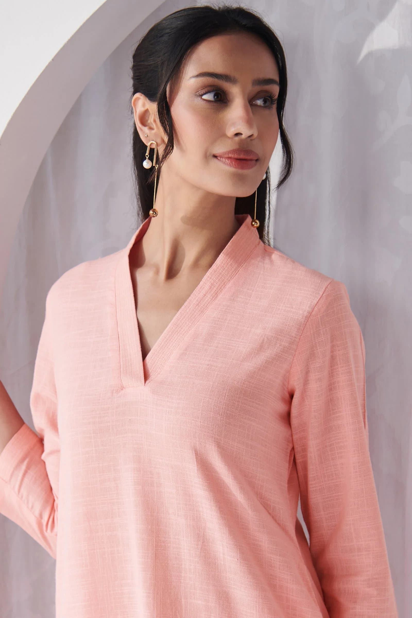 Roza Anahita Peach Kurta