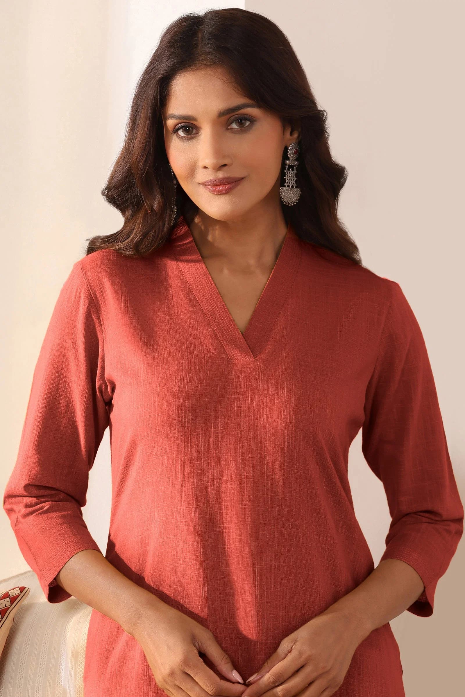 Roza Naima Rust Kurta