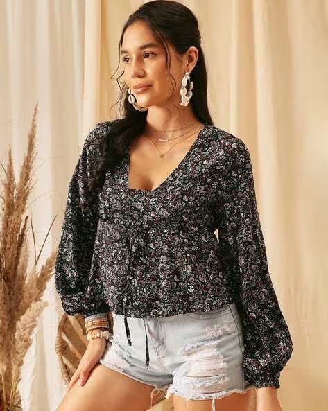 Women Floral Print Regular Fit Apana Peplum Top