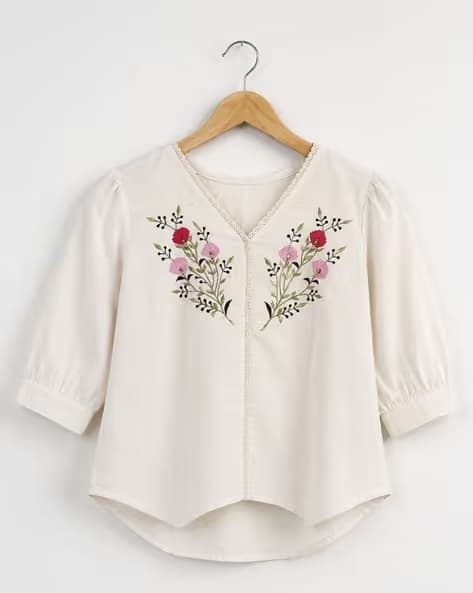 Women Floral Cotton Top