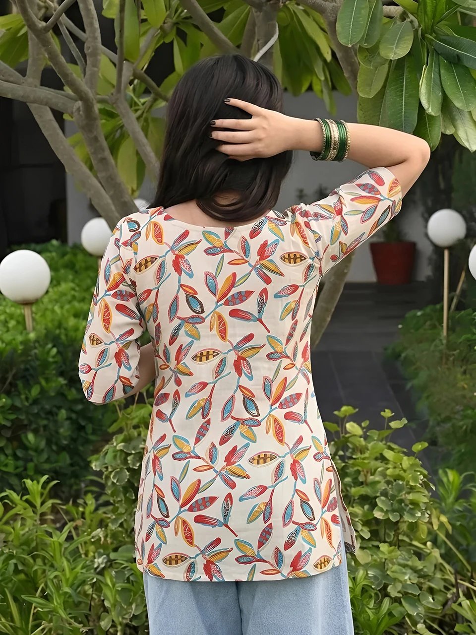 aalia floral cotton dress - view 4