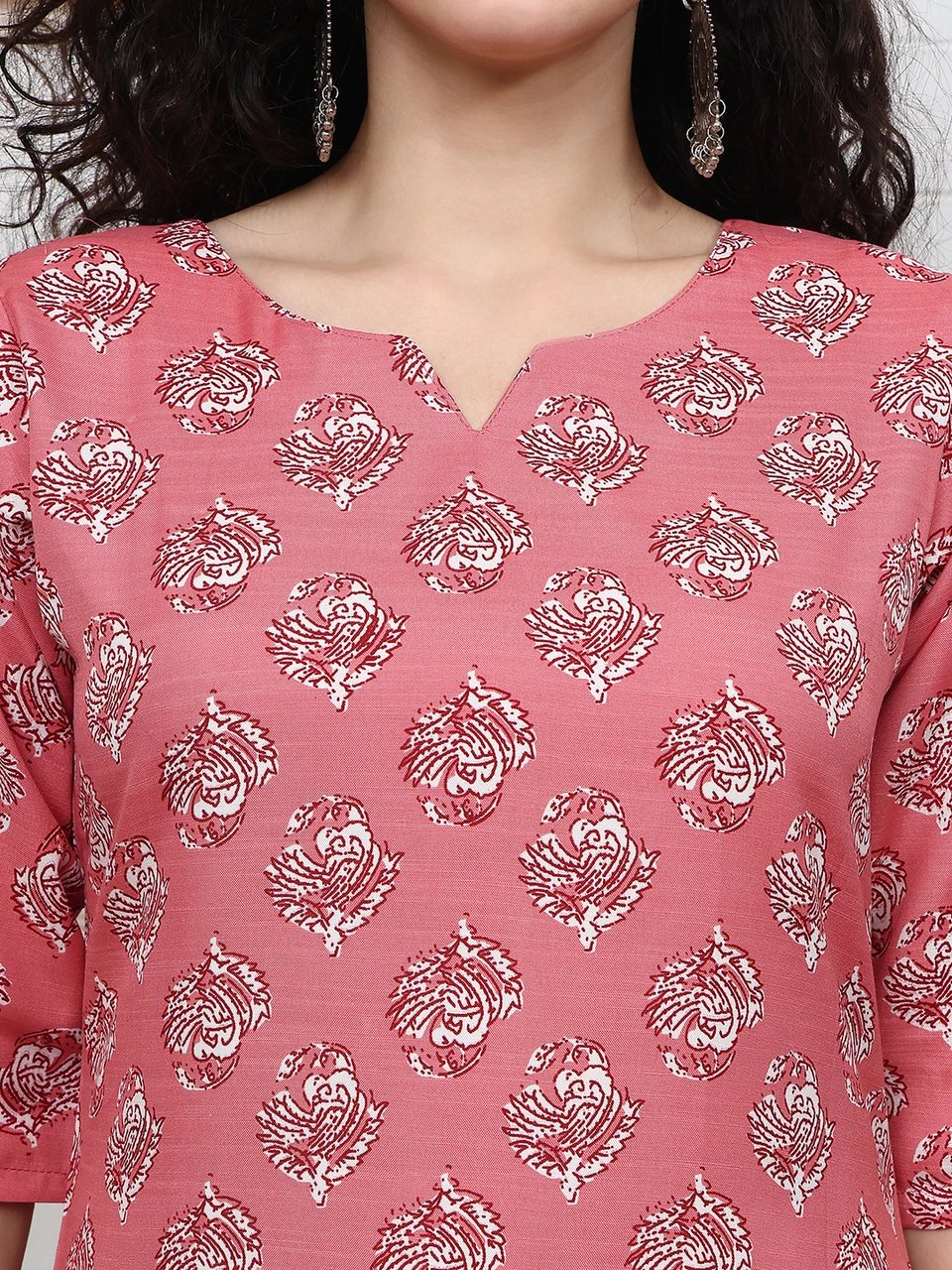 Embroidered Viscose Rayon Asymmetric Kurta for Girls - view 5