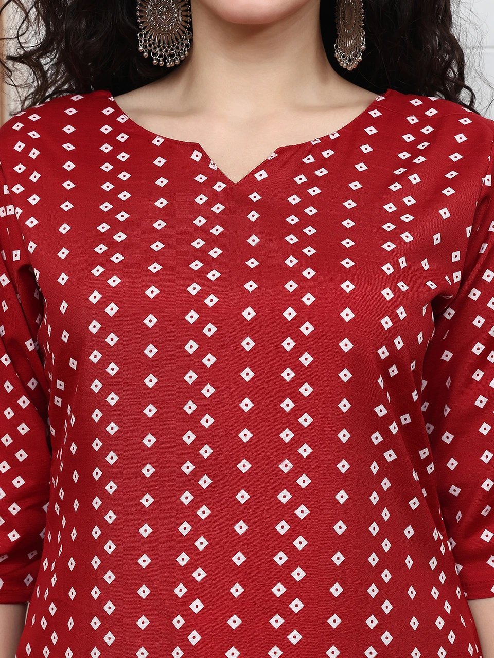 Floral Print Cotton Blend Tunic Kurta for Girls - view 5