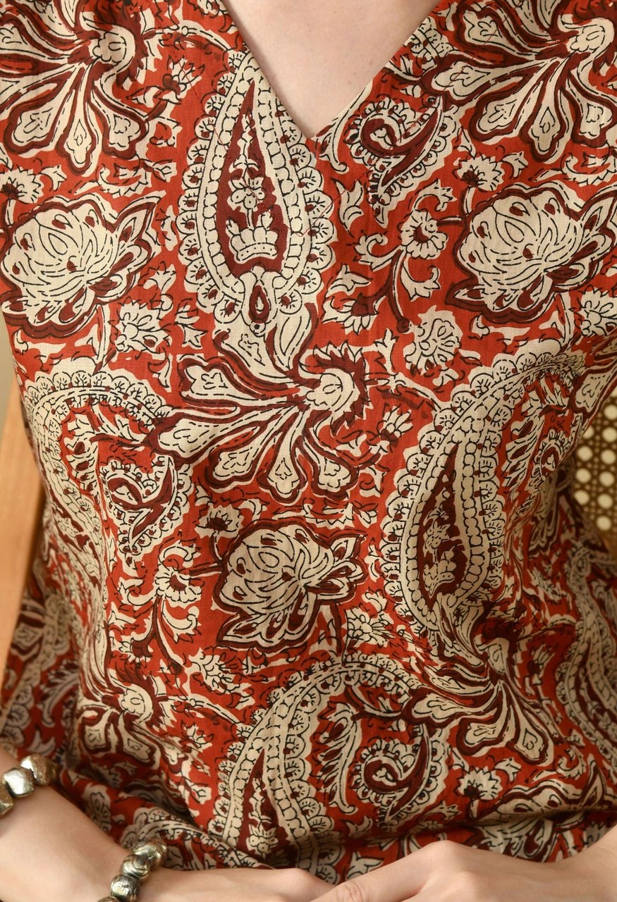 Floral Print Pure Cotton Tunic Kurta for Women - view 4