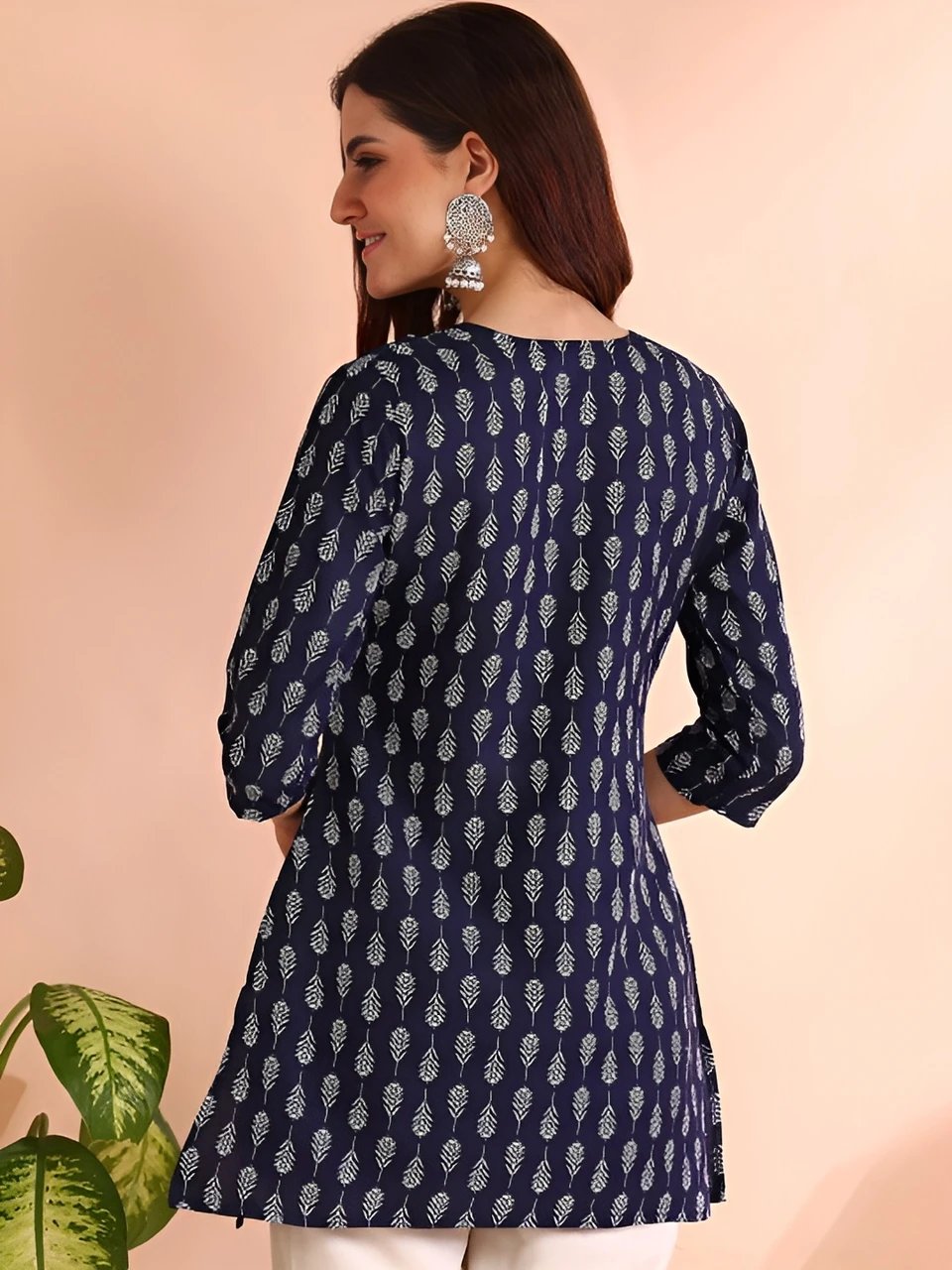 Printed Pure Cotton Straight Kurta for Women - view 5