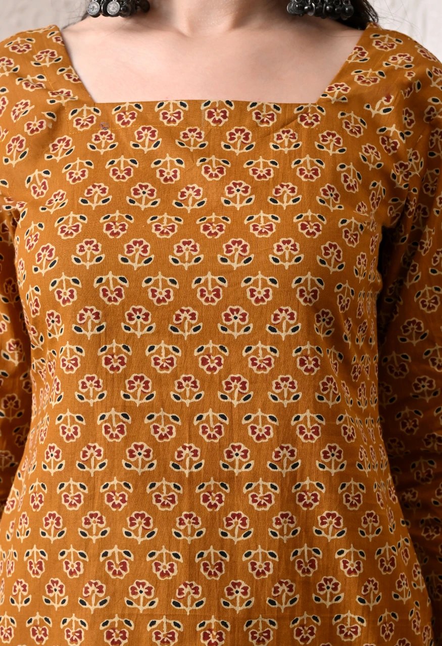 Printed Pure Cotton Straight Kurta for Women - view 4
