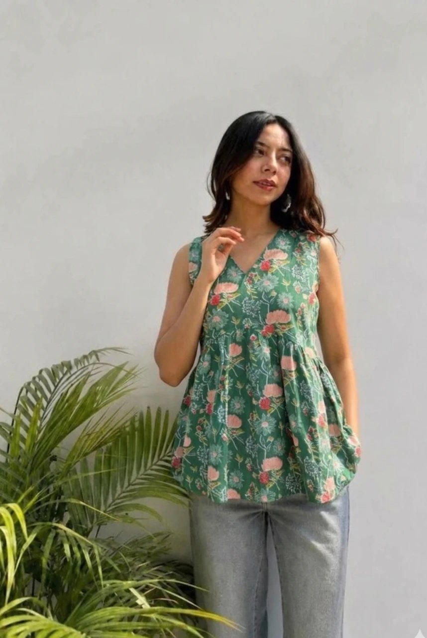 Printed Pure Cotton Tunic Kurta for Women - view 4