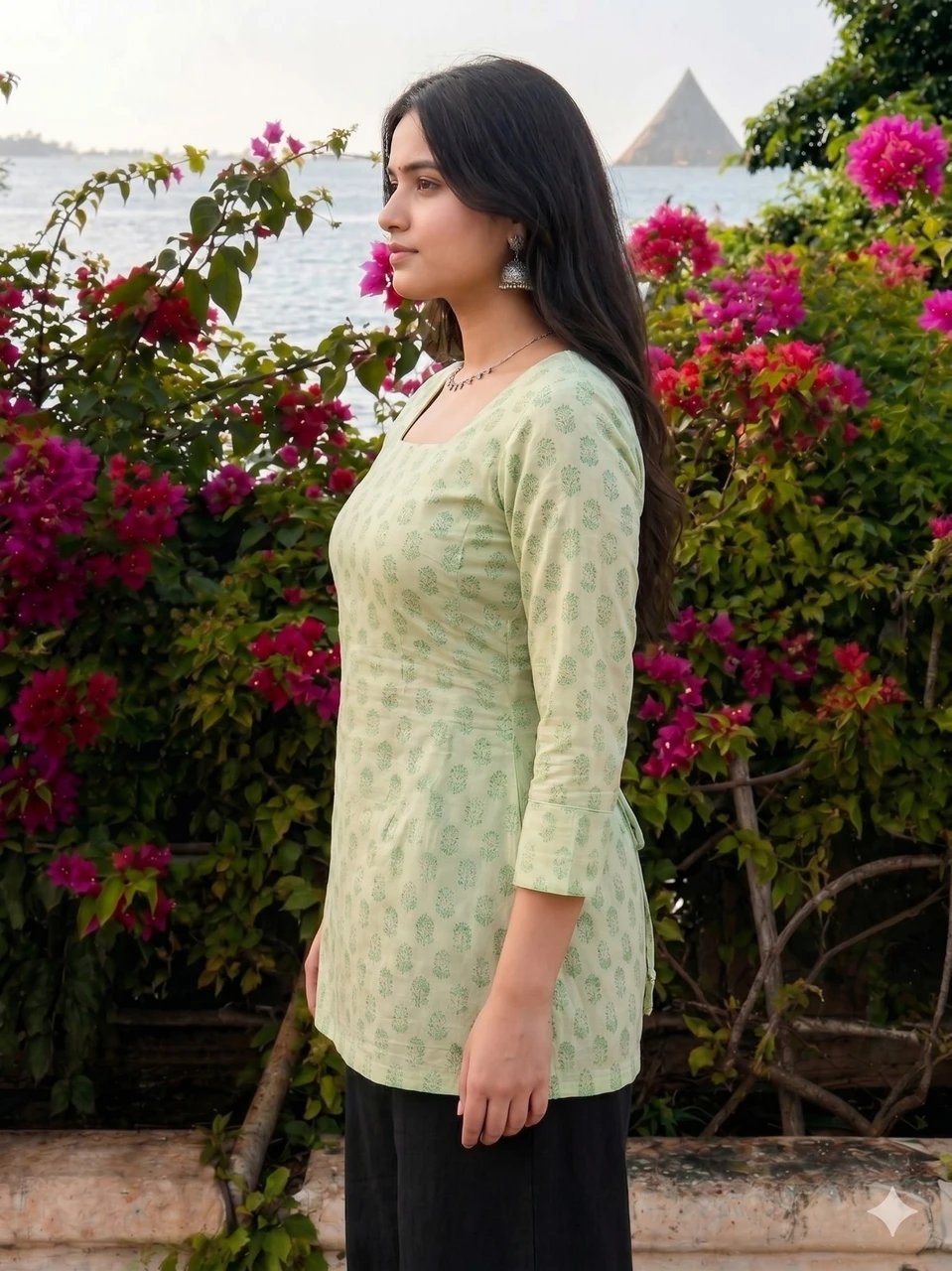 Printed Viscose Rayon Straight Kurta for Women - view 3