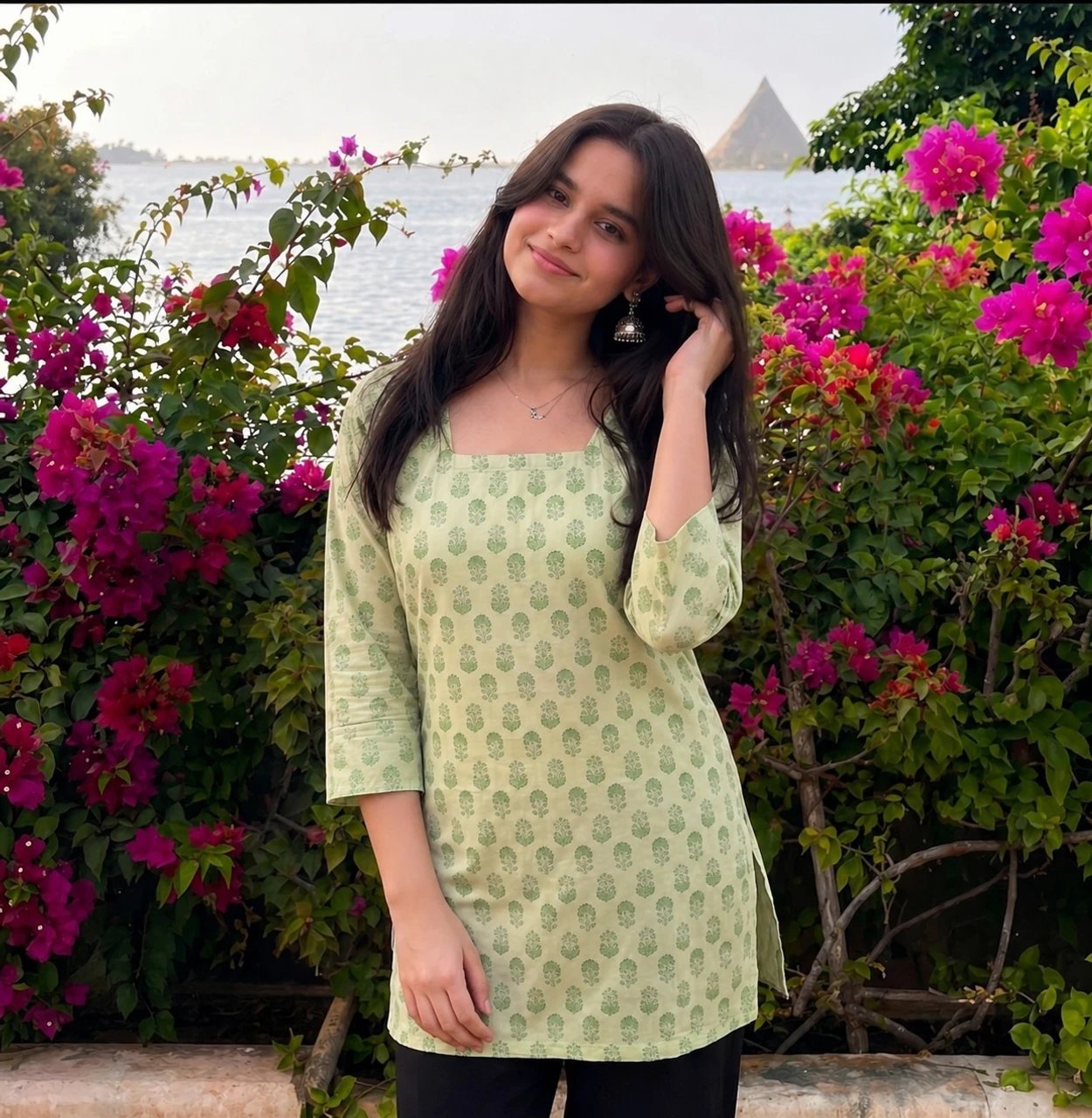Printed Viscose Rayon Straight Kurta for Women - view 4