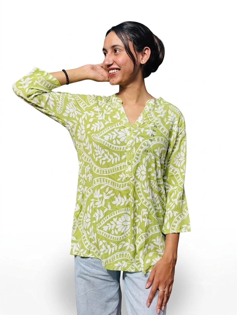 Pure Cotton Cape Top Kurta for - view 3