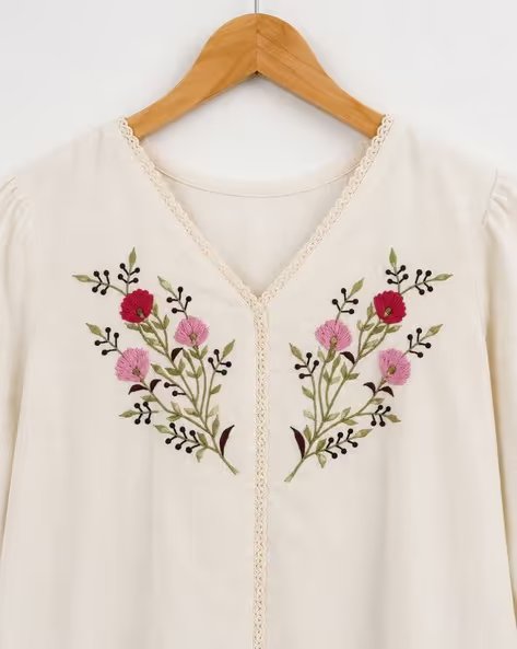Women Floral Cotton Top - view 3